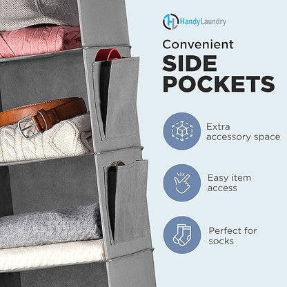 Handy Laundry Hanging Closet Organizer