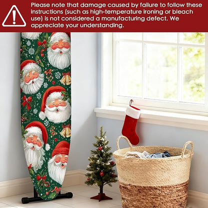 Nuxovilar Ironing Board Cover Christmas Santa Claus Collage Pattern Polyester