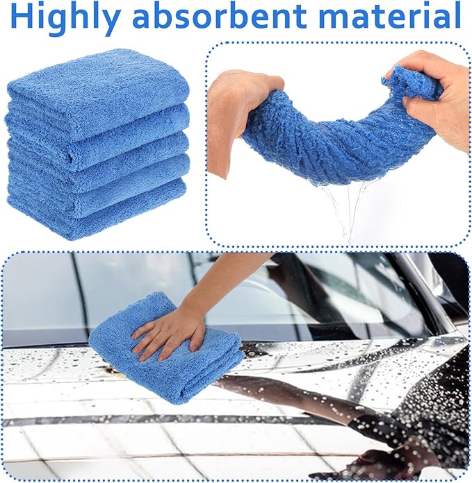 5 PCS Extra Large Microfiber Cleaning Cloth 30"x20", Washable Reusable Floor