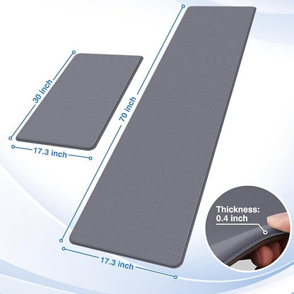 StepRite Kitchen Mats, Kitchen Rugs Sets of 2, Cushioned Anti Fatigue Kitchen