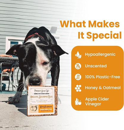 Project Sudz Oatmeal and Honey Dog Shampoo Bar | Hypoallergenic | Sensitive Coat | Big Dogs and Puppies Too (2)