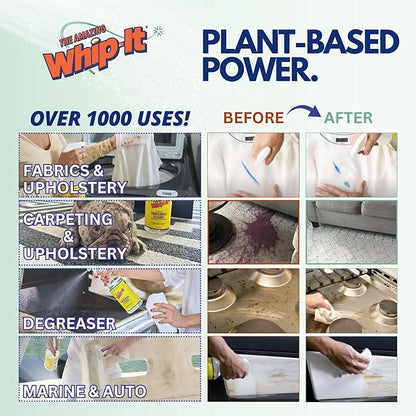 Whip-It Stain Remover and Concentrate Kit, 2-32oz Concentrates & 1-32 OZ Pro