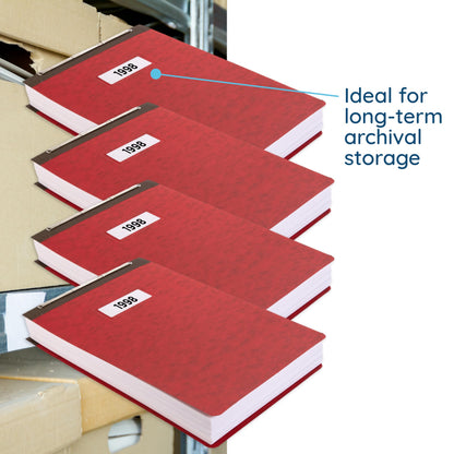 Blue Summit 10 Pressboard Report Covers with Fasteners, 11x17 Folder for Blueprints, 11x17 Portfolio Binder, 3” Capacity, Red, 10 Pack