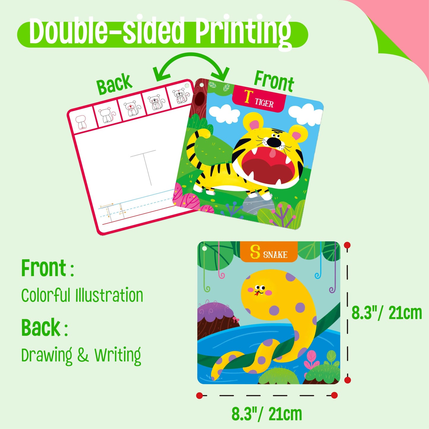 Draw with Alphabet & Numbers, 36PCS Dry Erase Cards Letters & Numbers Tracing Learning ABC Handwriting Educational Toy Set Educational Game Birthday Gift for Preschool Learning Activities