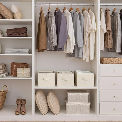 StorageWorks Storage Baskets for Shelves, Fabric Storage Bins, Closet