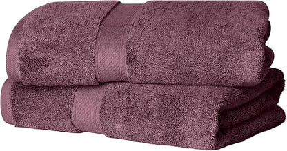 SUPERIOR Egyptian Cotton Pile Bath Towel Set of 2, Ultra Soft Luxury Towels