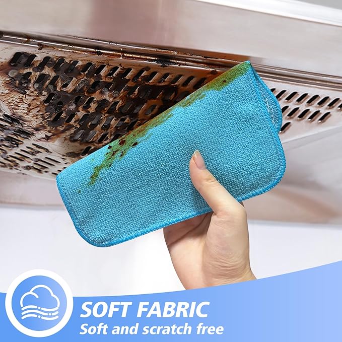 KinHwa Kitchen Washcloths for Dishes Absorbent Microfiber Dish Cloths Quick Dry