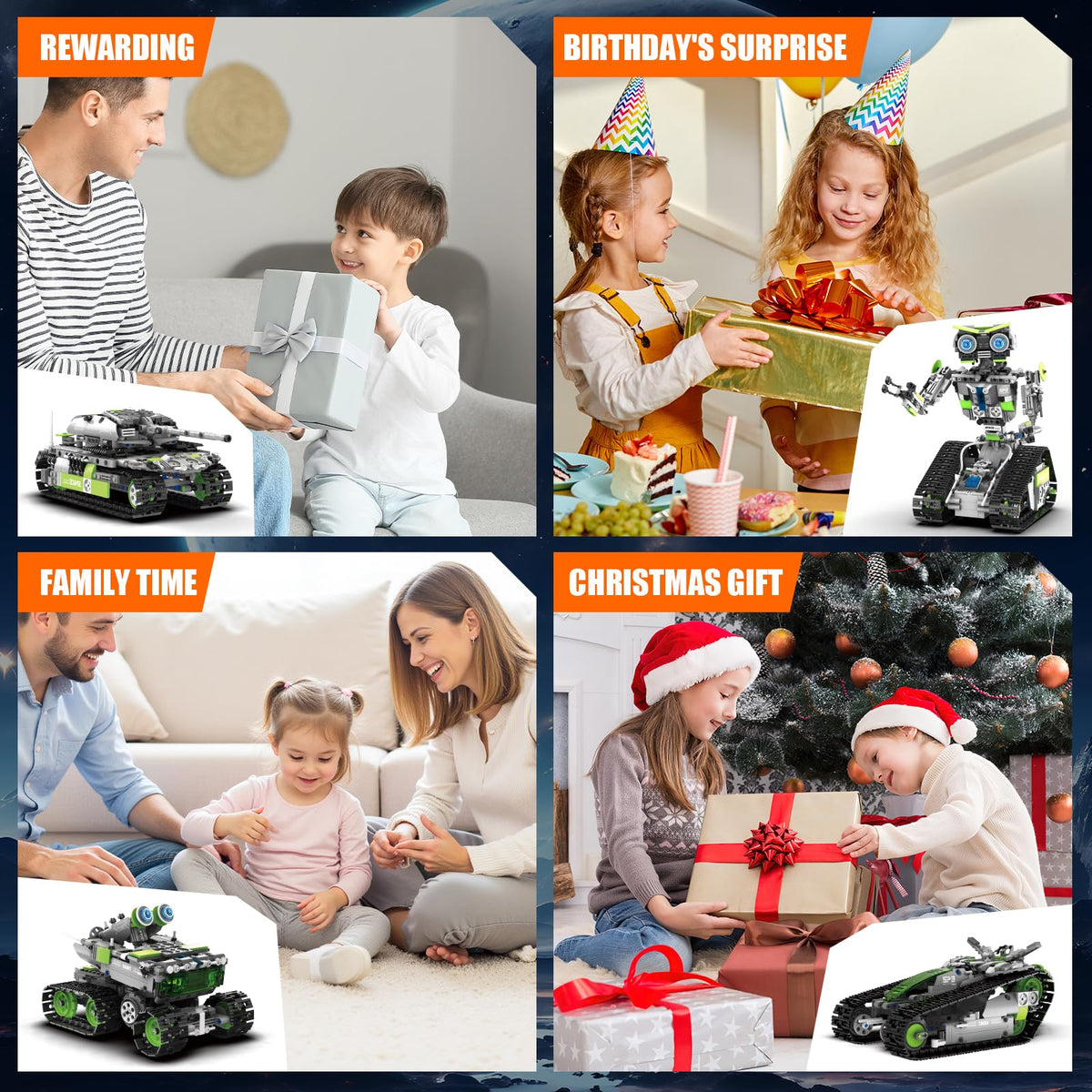 HPROMOT STEM Robot Building Sets for Kids Ages 8-16, 5-in-1 Remote Control and APP Robot Toys, 757 Pcs DIY Building Science Educational Kit, Building Block Birthday Present for Teen Boys and Girls