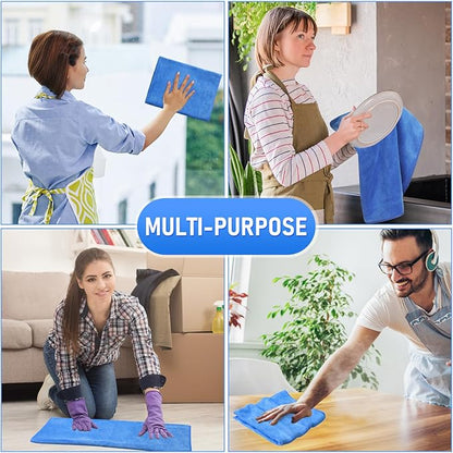 Newwiee 3 Pcs Extra Large Microfiber Cleaning Cloth 30" x 20" Washable Reusable