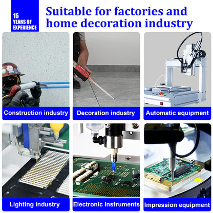 SoKalChw Mixing dispensing gun, Epoxy glue gun, AB Impression Material Gun ratio 1:1/2:1 for 50ml, Compatible with 3M adhesive 04747 cartridges and double cartridges, With 10 pcs 3.3in mixing nozzl