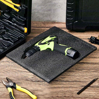 Hoolerry 2 Pcs Customizable Polyethylene Foam Packing Inserts for Cases Thick Polyethylene Cuttable Foam Sheet for Tool Box, Camera, Crafts, Storage and Crafts (12" X 10" X 0.5",Black)