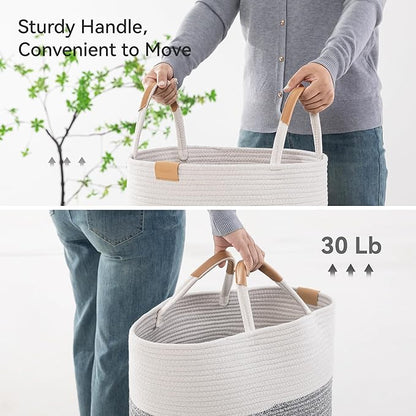 75L Striped Laundry Hamper