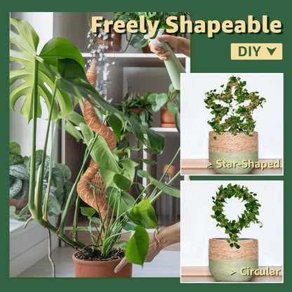 Vanut 2-Pack 28in Bendable & Sturdy Moss Pole for Climbing Plants, Coco Coir Plant Support Stakes for Monstera, Pothos Vines, Philodendron, Fishbone Cactus & Indoor Tropical Houseplants