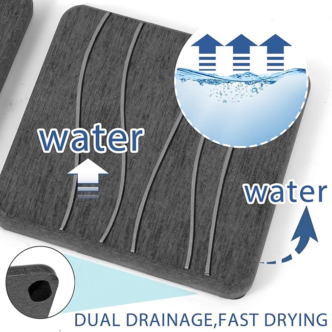 2PCS Water Absorbing Stone Tray, Fast Drying Stone Sink Tray, Water Absorbent
