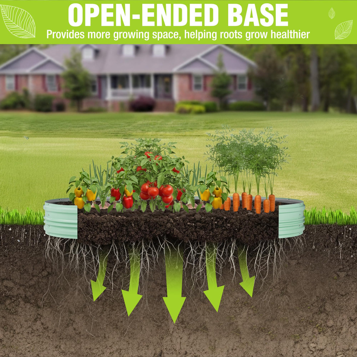 WORKPRO 2PK 8x4x1ft Outdoor Galvanized Raised Garden Bed, Easy Assembly Planter Raised Beds for Vegetable, Flowers, Herbs, Light Green