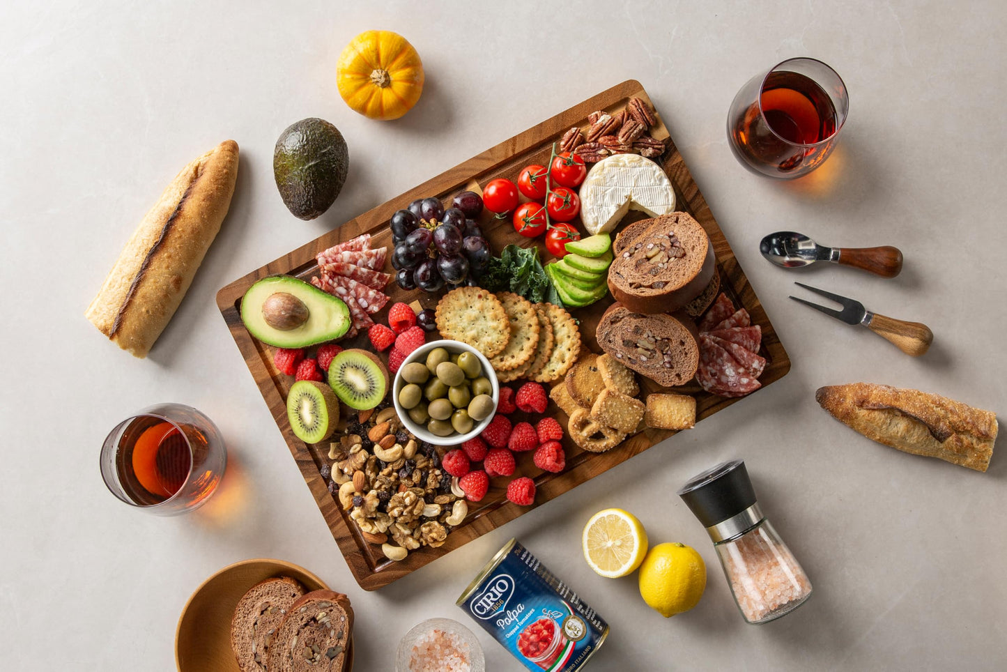 THETCHRY Walnut Cutting Boards for Kitchen, End Grain Wooden Chopping Board with Juice Groove, Charcuterie Butcher Block for Meal Prep & Serving with Gift Box, 16.5" x 11.6" x 0.8"