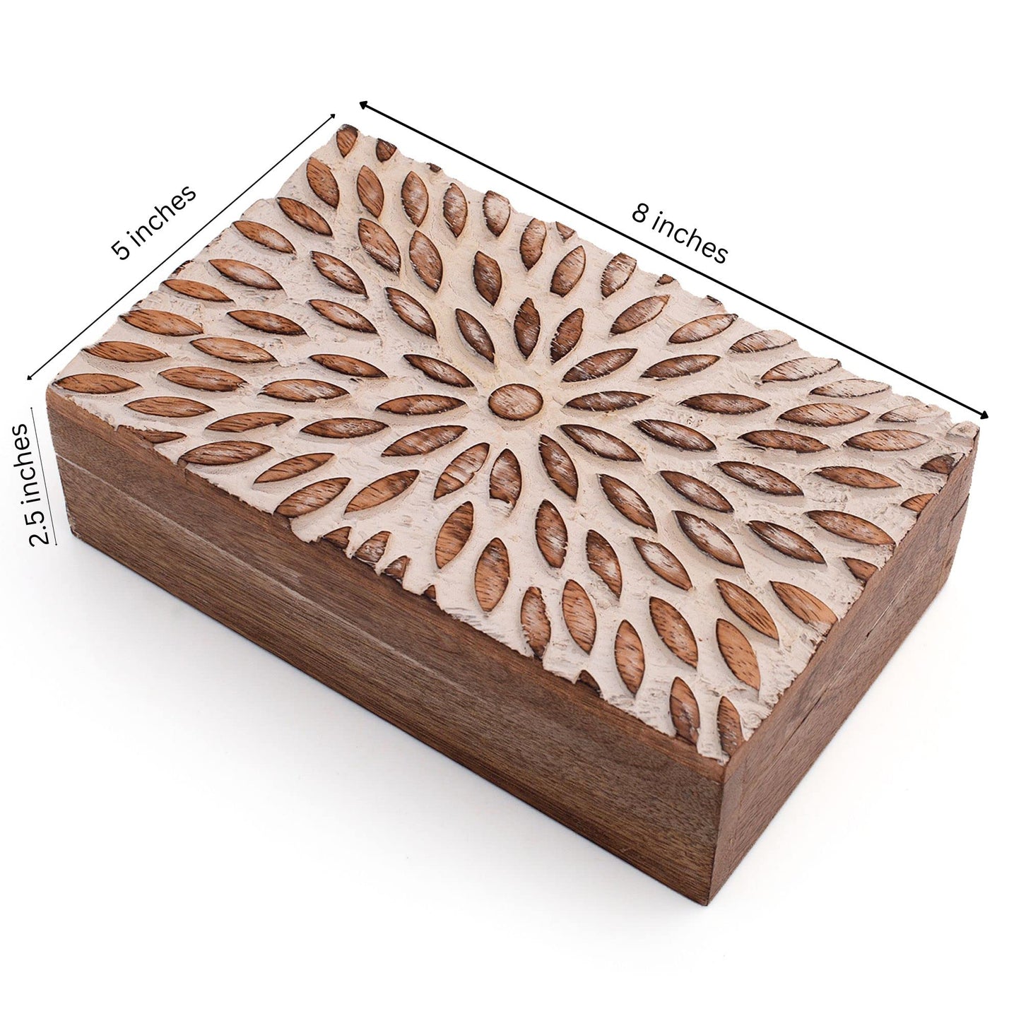 Great Birthday Gift Ideas Handmade Decorative Wooden Jewelry Box Jewelry Organizer Keepsake Box Treasure Chest Trinket Holder Watch Box Storage Box Housewarming Gifts Women