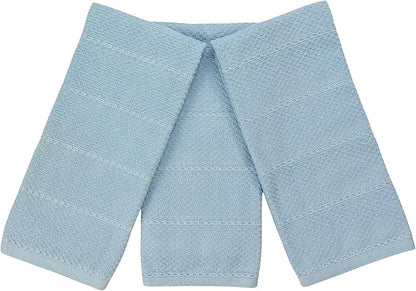 Serafina Home Coastal Sky Light Blue Kitchen Hand Dish Towels: Oversized 28" x