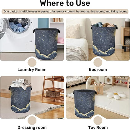 Sun Cloud Gothic Laundry Basket