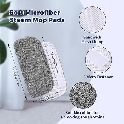 6Pack Steam Mop Replacement Pads Compatible