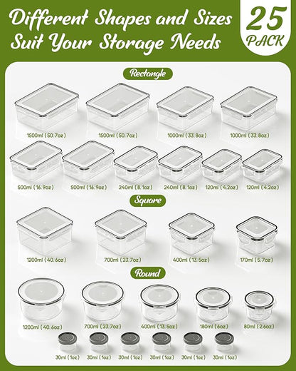 50 Piece Food Storage Containers