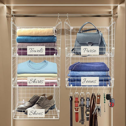 DECOLURE 5-Tier Adjustable Hanging Closet Organizer – Maximize Hanging Storage