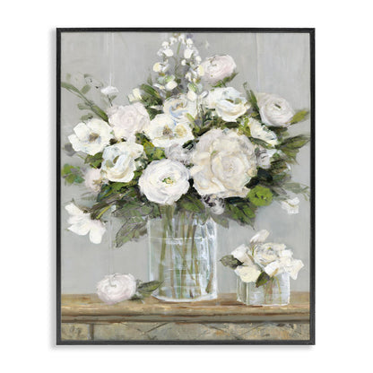 'Country White Full Blossoms'| Framed Giclee Art