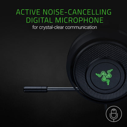 Razer Kraken 7.1 V2: 7.1 Surround Sound - Retractable Noise-Cancelling Mic - Lightweight Aluminum Frame - Gaming Headset Works with PC, PS4, Xbox One, Switch, & Mobile Devices - Black