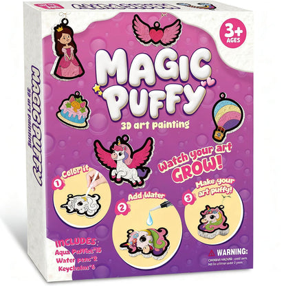 Dolanus Arts and Crafts Kits -3D Art Puffs Sponge Magic Painting, Birthday Gift for 4 5 6 7 8 9 Year Old Girl, Toys for Girls Ages 4-10, DIY Color & Inflate Activity, Travel & Creative Gifts