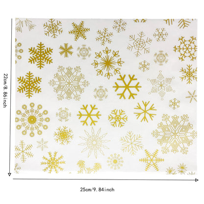 Suiwen Gold Snowflake Wax Paper Sheets Deli Wraps Tray&Basket Liner Deli Paper Wax Paper Baking Paper Colored Parchment Paper Greaseproof for Food (150), 25*22cm
