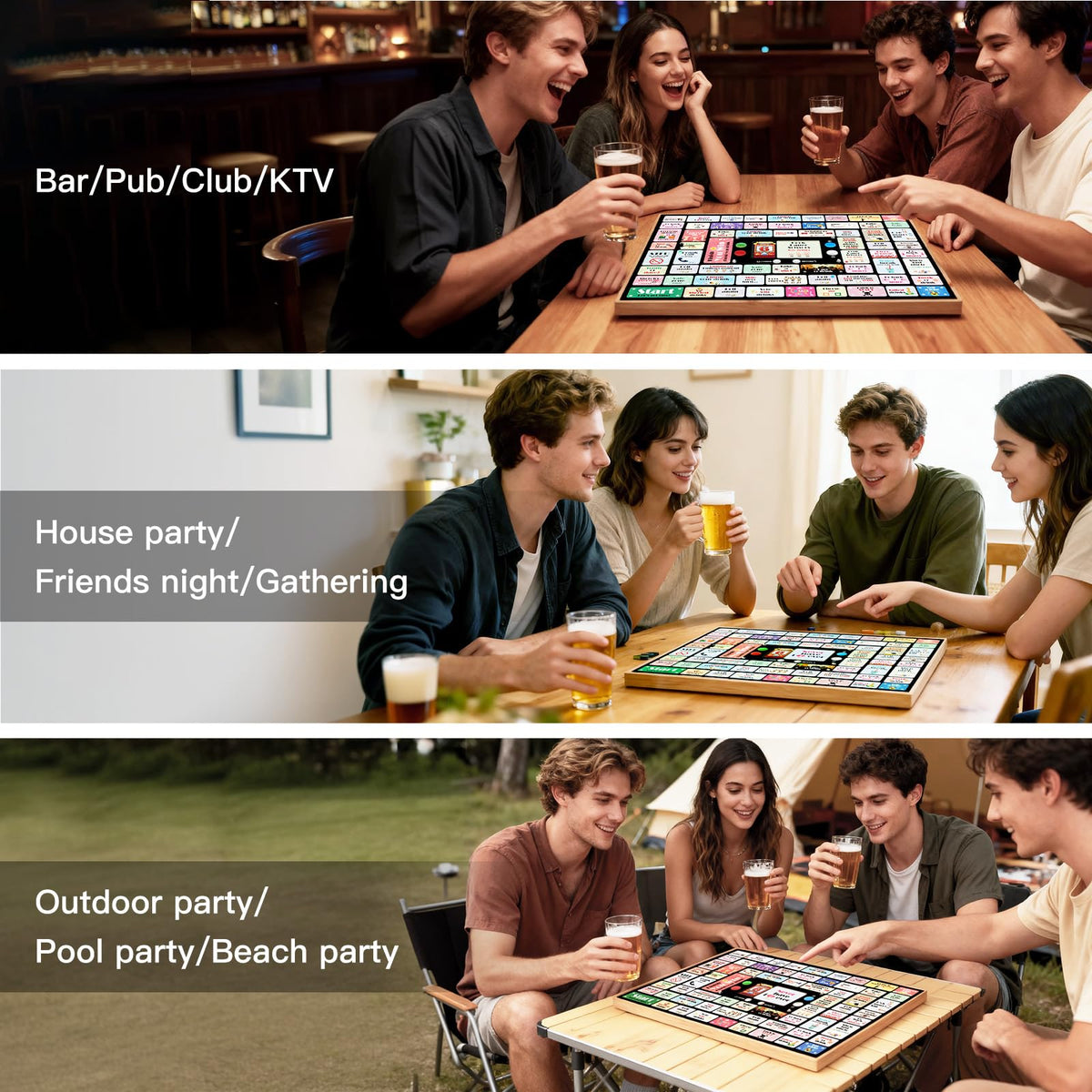Electronic Drinking Games for Adults, Automatic Board Game for Adults Party with Screen & Music, 2–4 Players Interactive Bar & Party Drinking Board Games, Age 21+