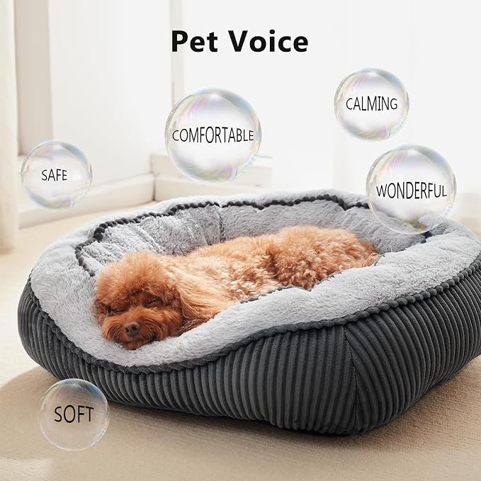 Washable Dog Beds for Medium Dogs, Rectangle Medium Large Sized Dog Bed, Soft Breathable Big Dog Pet Bed, Durable Calming Orthopedic Pet Bed with Anti-Slip Bottom, L(30"x24"x9")