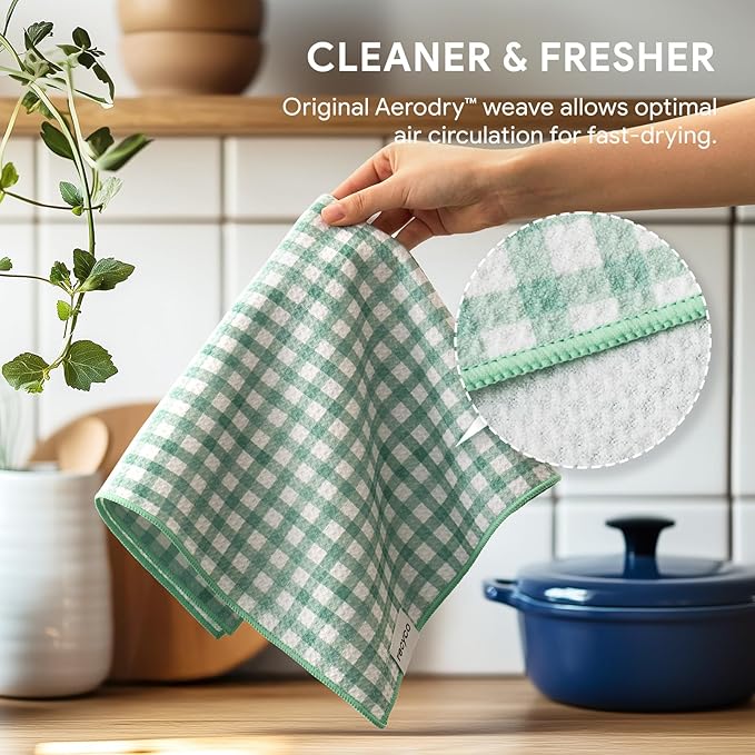 RECYCO Waffle Kitchen Towel Set of 2
