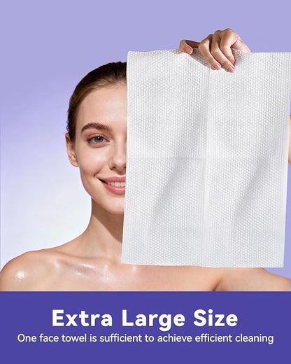 Disposable Face Towels, Soft Makeup Remover Dry Wipes, Thick Facial Tissue