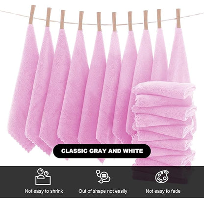 MOONQUEEN Microfiber Facial Cloths Fast Drying Washcloth 12 Pack