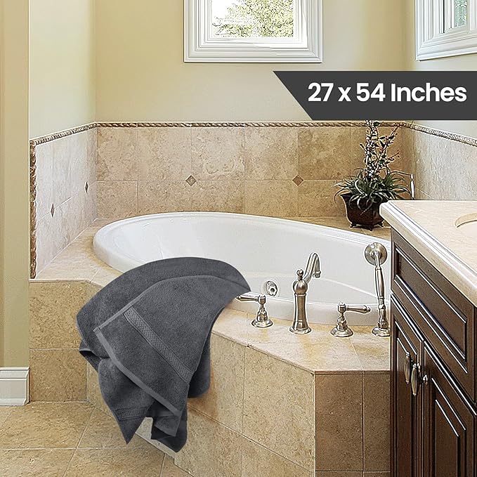 Utopia Towels 4 Pack Premium Bath Towels Set, 27 by 54 Inches, 100% Ring Spun
