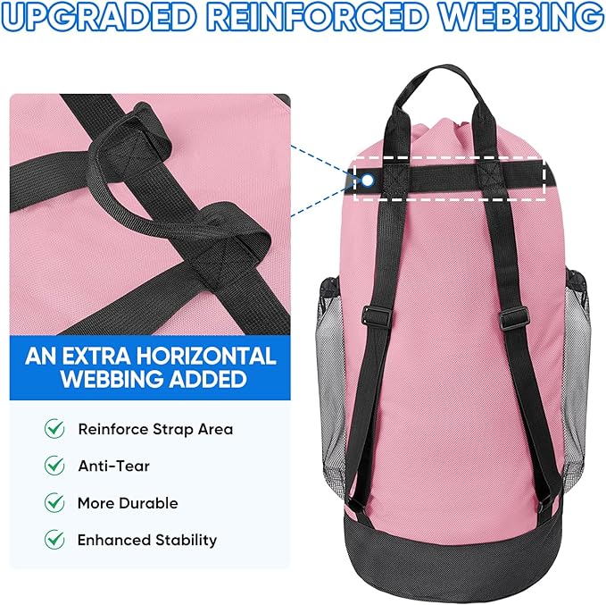 BALEINE 150L Laundry Bag Backpack, 900D Oxford Fabric Large Travel Laundry Bags