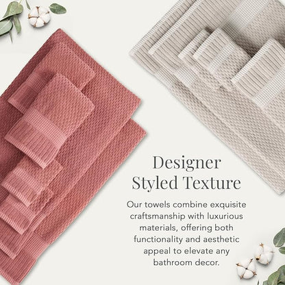 NY Loft 100% Cotton Towel Set 6 Piece | Super Soft & Absorbent Quick-Dry 2 Bath