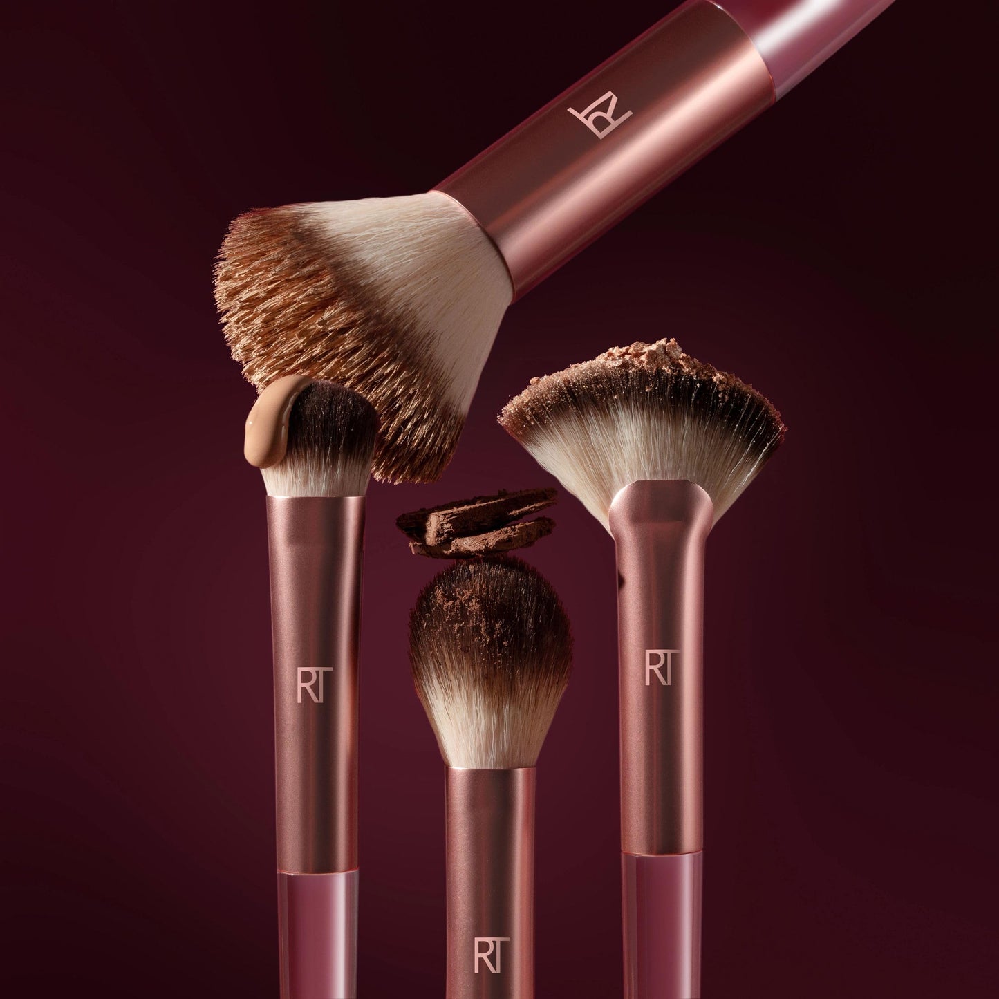 Real Techniques Cherry On Top Mini Marshmallow Puff Trio, Mini Makeup Puffs For Concealer & Foundation, Spot Correcting & Blending, Dry Use Beauty Sponge, Travel Size, Vegan & Cruelty-Free, 3 Count