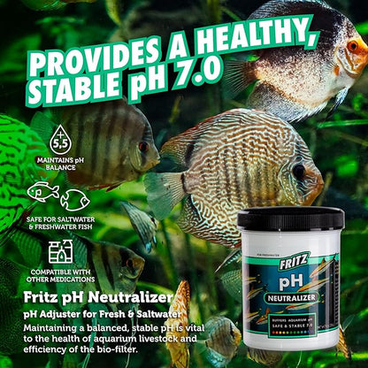 Fritz Aquatics 80284 Fritz pH Neutralizer for Fresh and Salt Water Aquariums, 1/2-LBS, .5-Pound