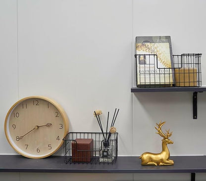 Wire Storage Basket 2 Packs, Wall Mounted Kitchen Bathroom, Hanging Cabinet
