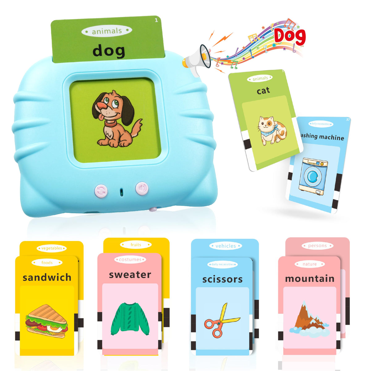 Toddler Toys Sight Words Talking Flash Cards for Ages 2 3 4 Boys and Girls, Autism Sensory Toy for Autistic Children, Learning Educational Montessori Speech Therapy Toys 224 Sight Words