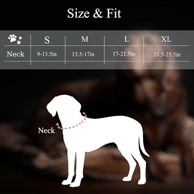 MagEase Dog Collar with 4FT Leash | Adjustable | Anti-Wrinkle, Bite & Stain-Resistant Leather | Soft & Skin-Friendly | 450LB Escape-Proof Magnetic Buckle (Navy Blue, Large)