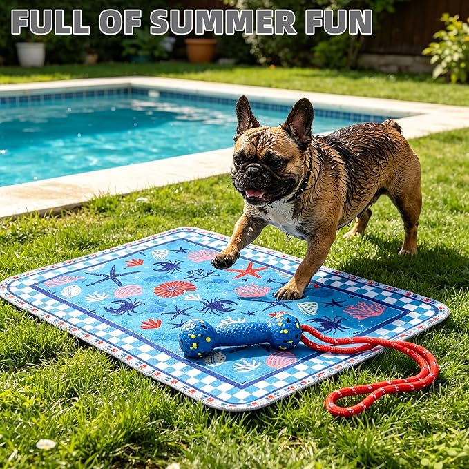 KOOLTAIL Summer Washable Pee Pads for Dogs, 2 Pack Super Absorbent Reusable Puppy Training Pads Waterproof, Nonslip & Leak-Proof Dog Pee Pads,Large Pet Mats Whelping Pads for Floor,Crate,Couch,24"x36"