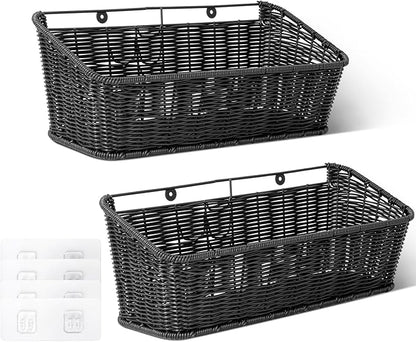 GRANNY SAYS Wicker Hanging Basket, 2 Pack Wall Basket