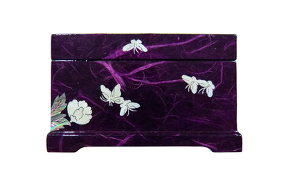 MADDesign Mother of Pearl Jewelry Box Multilevel Peacock Design