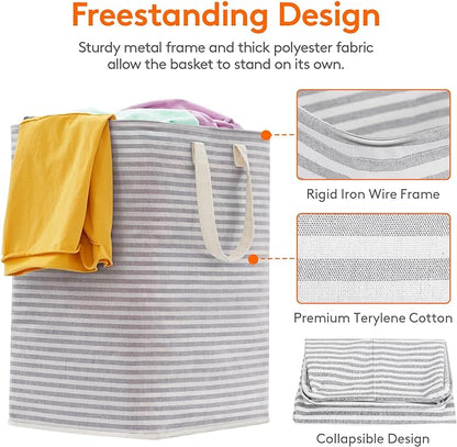Lifewit 2 Pack Laundry Hamper Large Collapsible Laundry Baskets, Freestanding