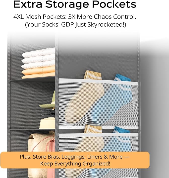 Deep Hanging Closet Organizers and Storage, Closet Hanging Storage Shelves