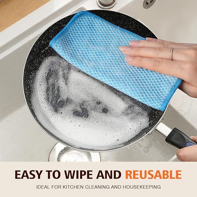 KinHwa Kitchen Washcloths for Dishes Absorbent Microfiber Dish Cloths Quick Dry