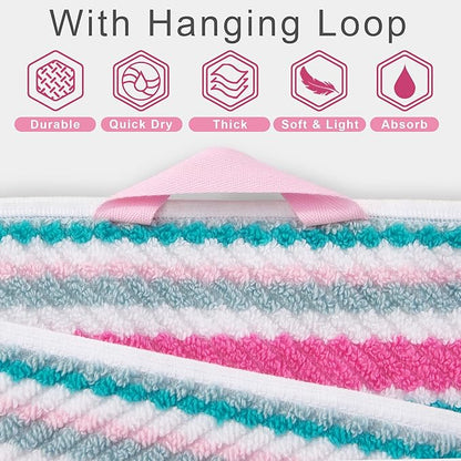 Pink Soft Towel Set, 1 Bath 28"x52", 1 Hand 16"x27", 1 Wash Cloth 13"x13